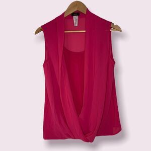 Pink Swoop Neck Blouse